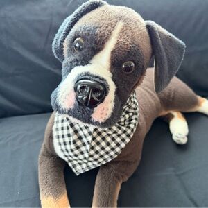 Black and White Checkered Dog Bandanna